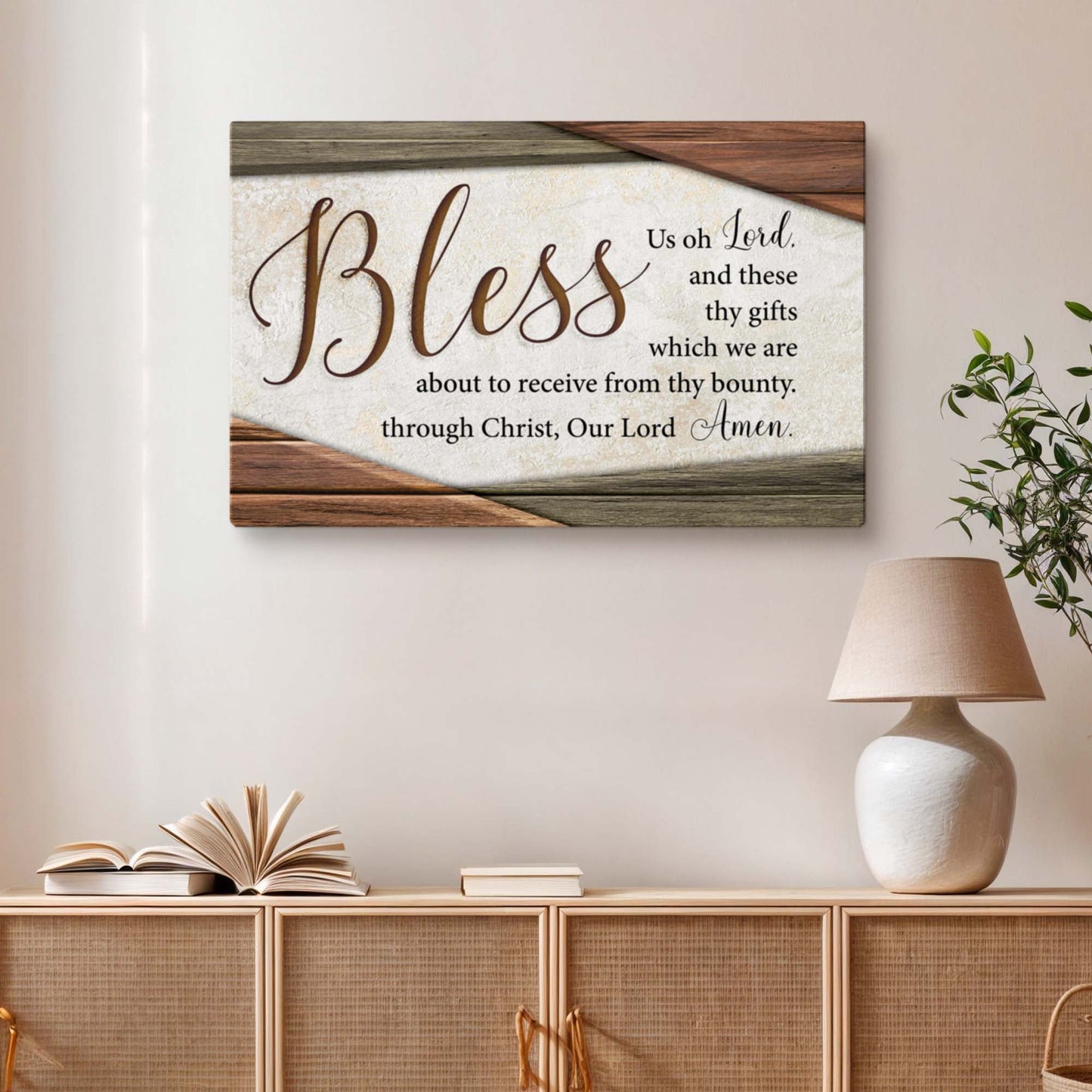 Bless Us Oh Lord Faith Canvas Wall Art