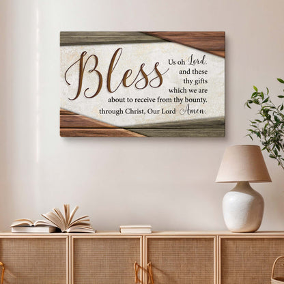 Bless Us Oh Lord Faith Canvas Wall Art