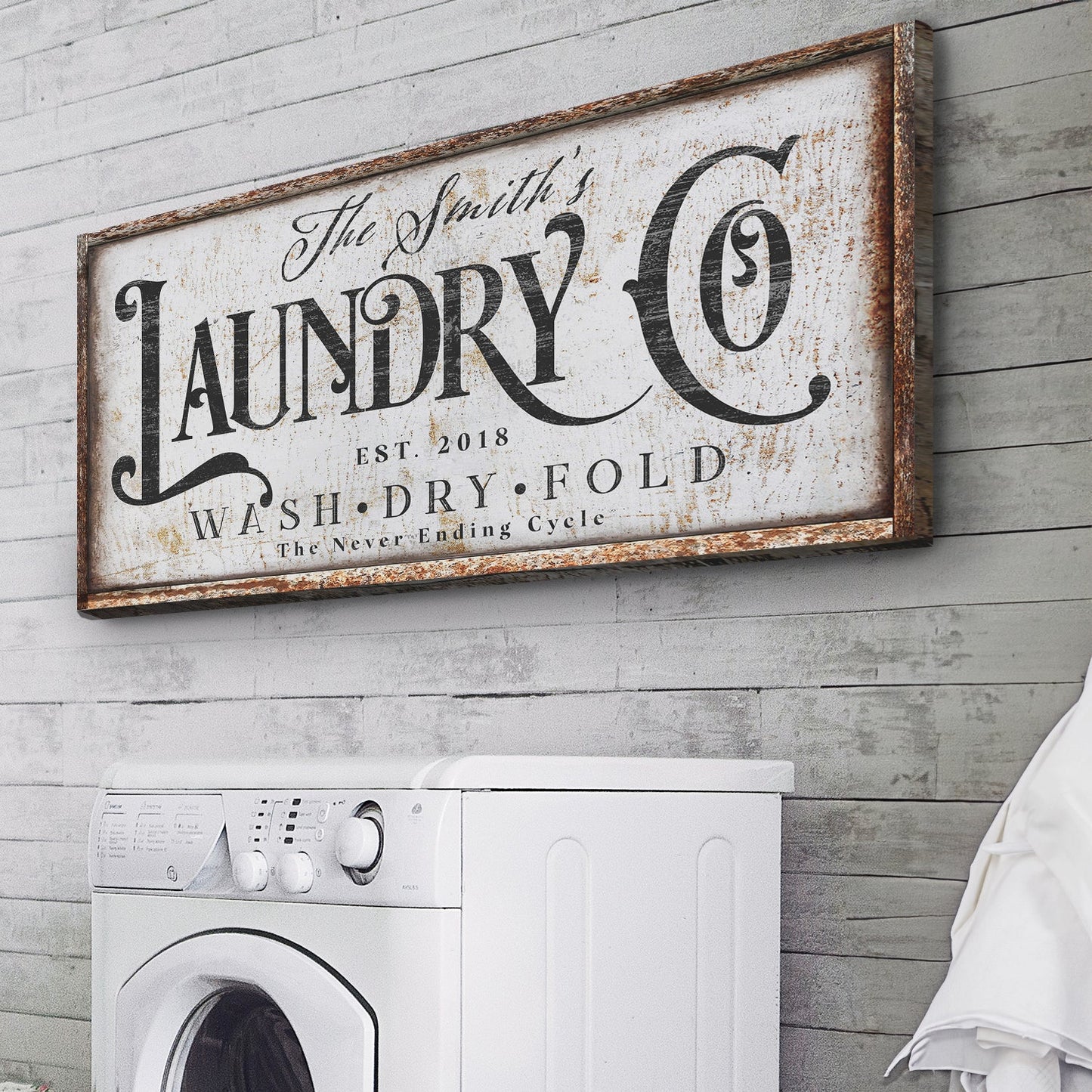 Never-Ending Cycle Laundry Room Canvas Wall Art