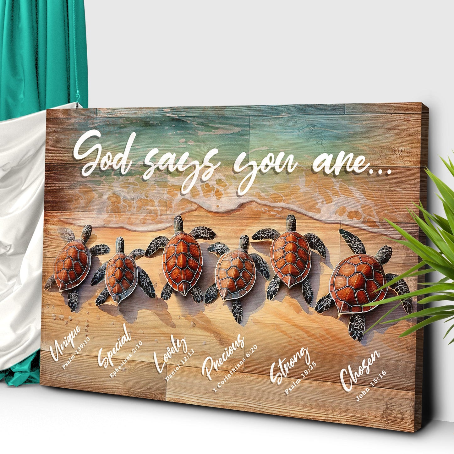 God Says You Are Canvas Wall Art - Faith Affirmation Sign