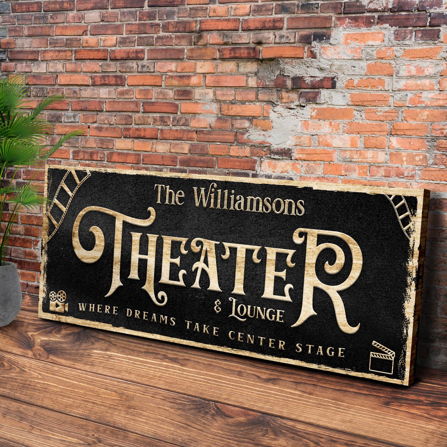 Theater Room Canvas Wall Art Sign VI