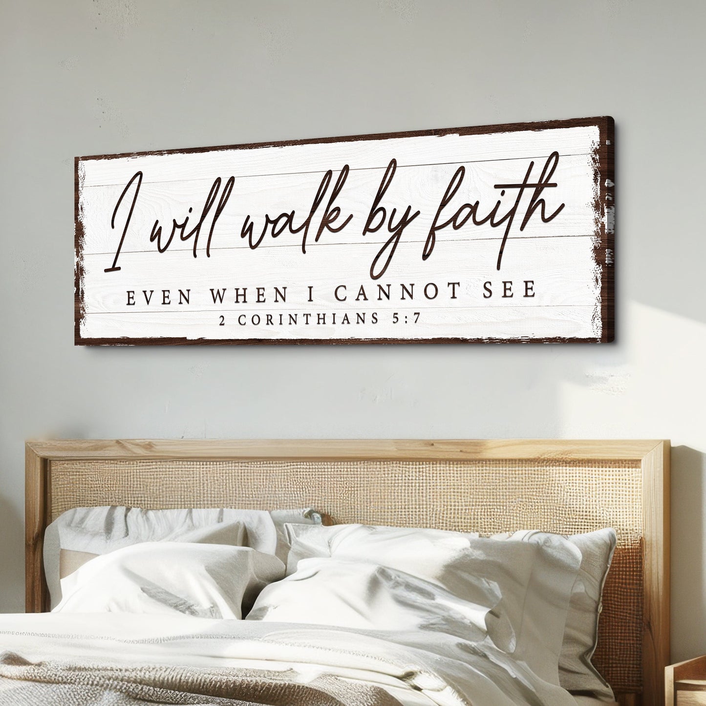 I Will Walk By Faith - 2 Corinthians 5:7 Canvas Wall Art