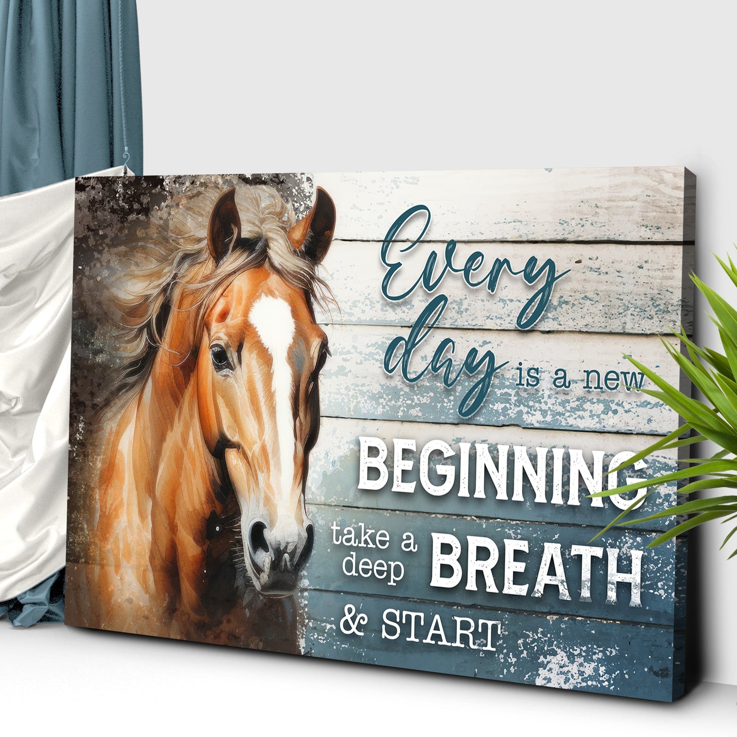 Everyday Is a New Beginning Faith Canvas Sign II