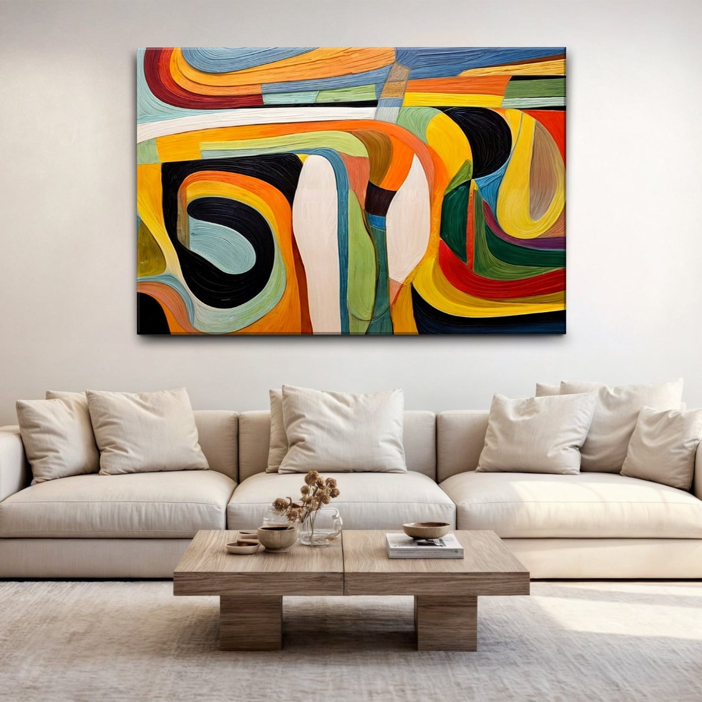 Vibrant Abstract Canvas Wall Art