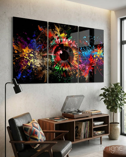 Colors in My Eyes glass wall art