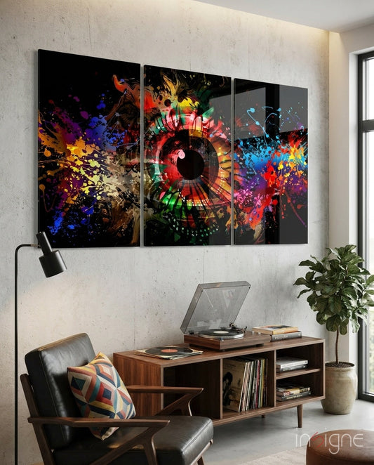 Colors in My Eyes glass wall art