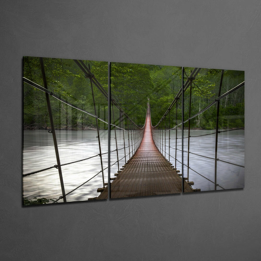 Suspension Bridge Glass Wall Art