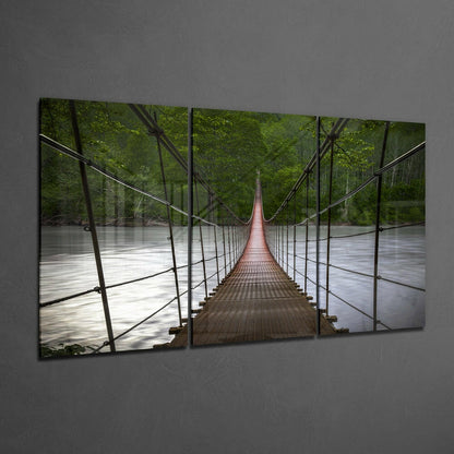 Suspension Bridge Glass Wall Art