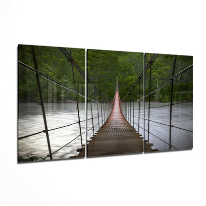 Suspension Bridge Glass Wall Art