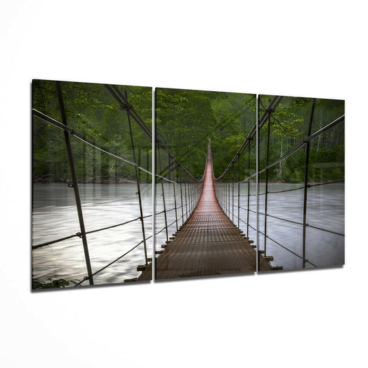 Suspension Bridge Glass Wall Art