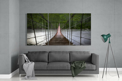 Suspension Bridge Glass Wall Art