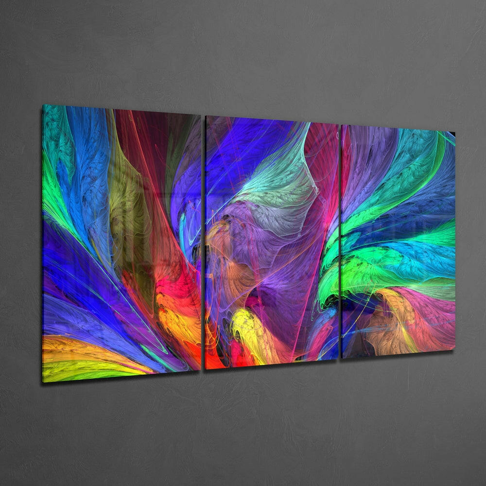 Dance of Colors Glass Wall Art