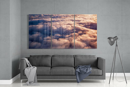 Above The Clouds Glass Wall Art