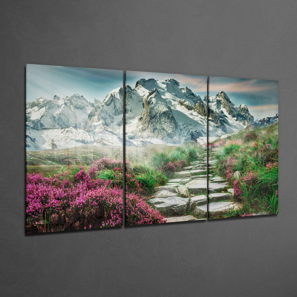 Path Road Glass Wall Art