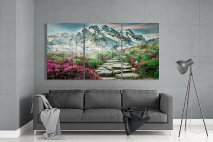 Path Road Glass Wall Art