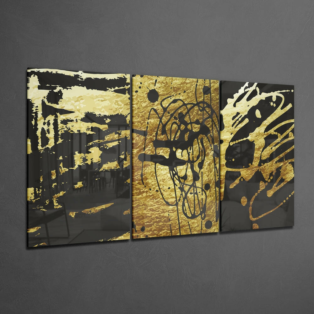 Abstract Doodles Glass Wall Art