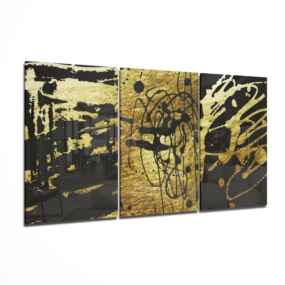 Abstract Doodles Glass Wall Art