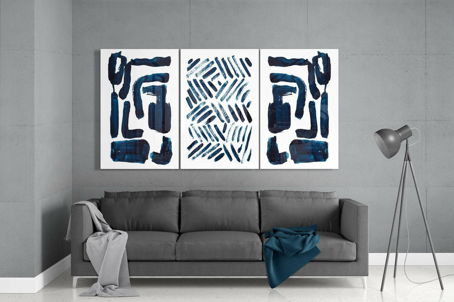 Scandinavian Lines Glass Wall Art