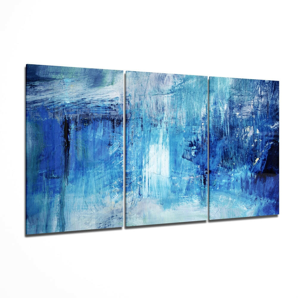 Abstract Blue glass wall art print