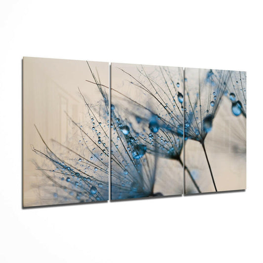 Dandelion glass wall art