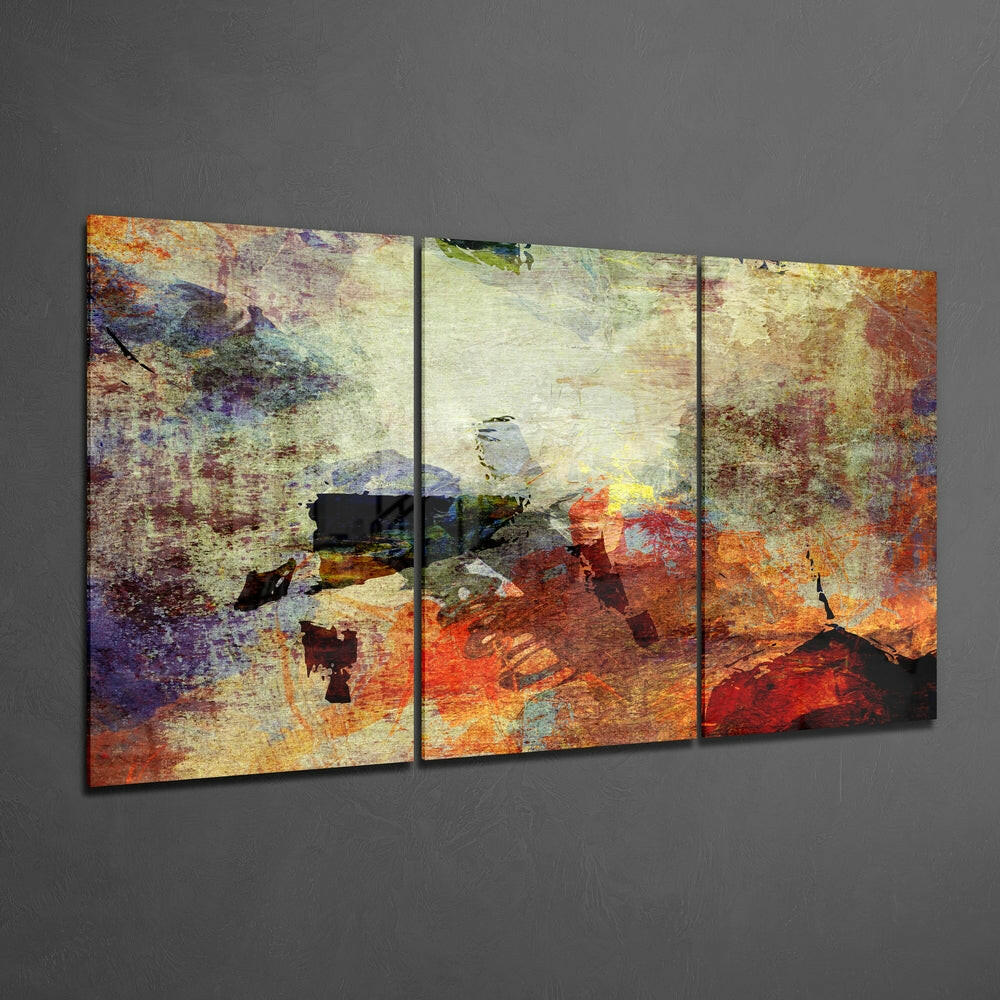 Abstract Colors Glass Wall Art