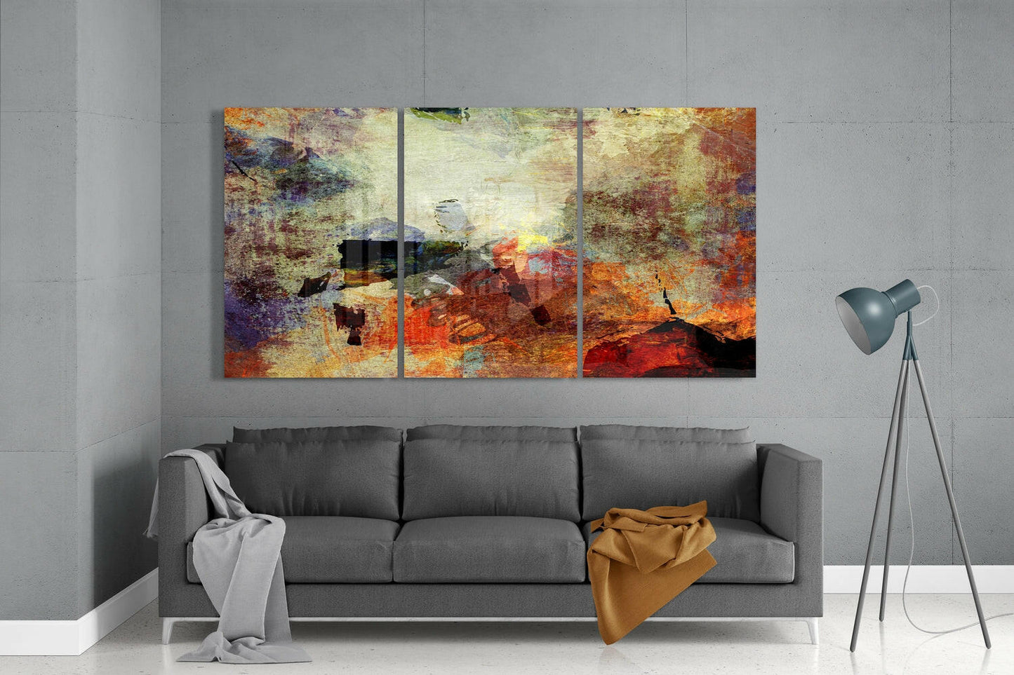 Abstract Colors Glass Wall Art