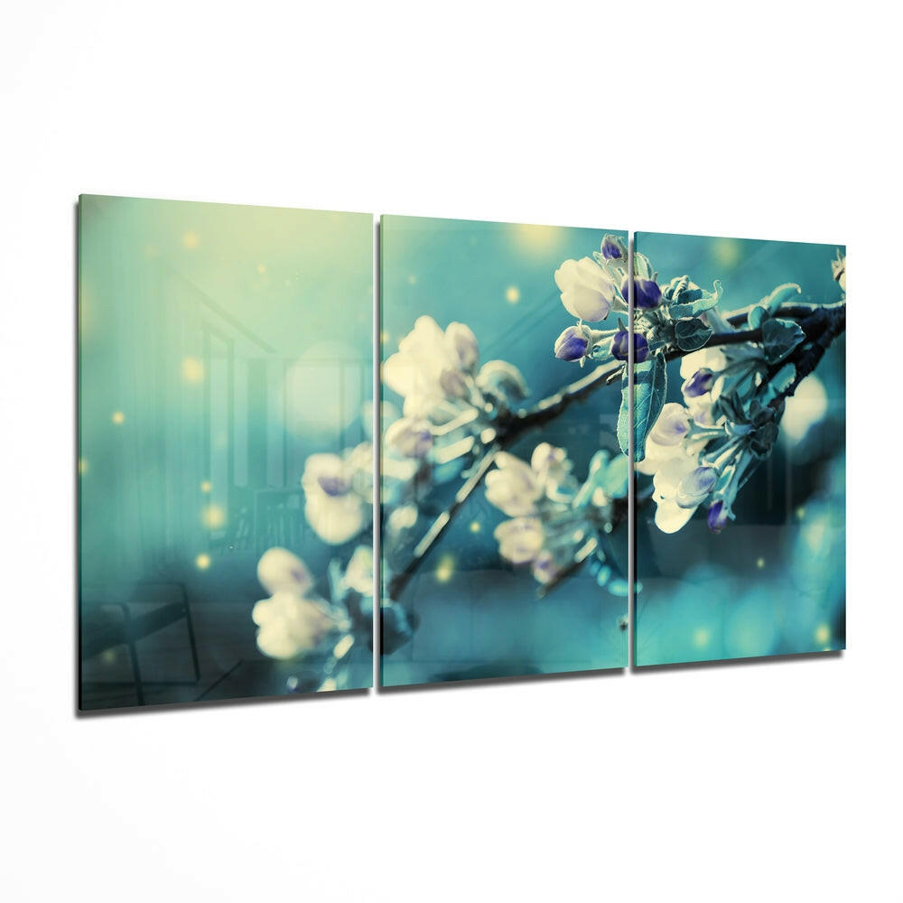 Bud glass wall art printed on tempered glass