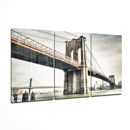 New York skyline tempered glass wall art