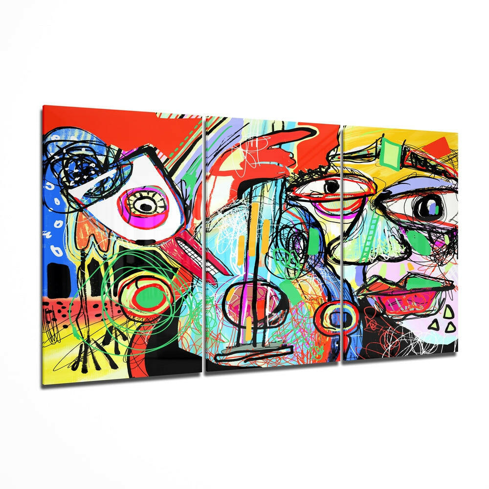Abstract Cello glass wall art print