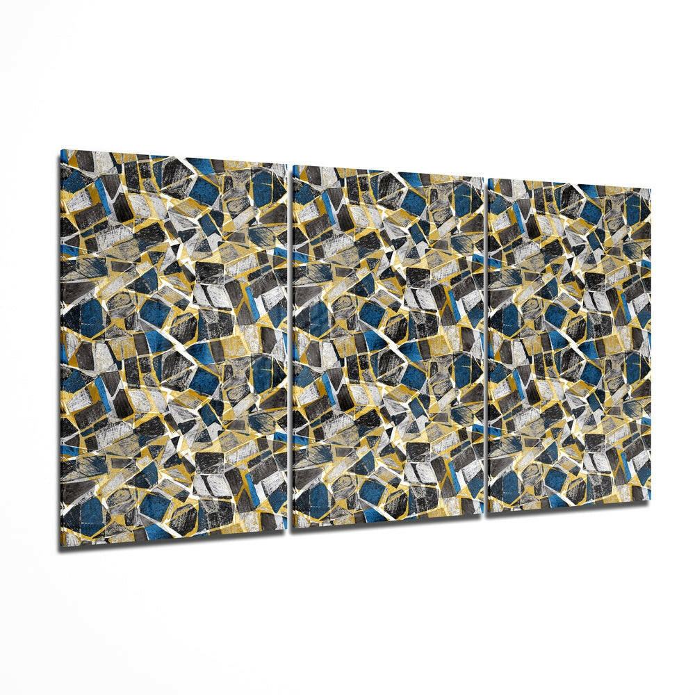 Colored Shapes glass wall art printed on tempered glass