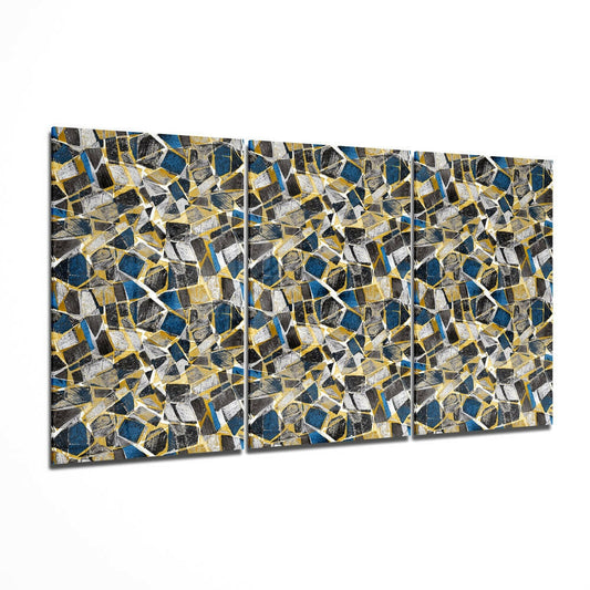 Colored Shapes glass wall art printed on tempered glass