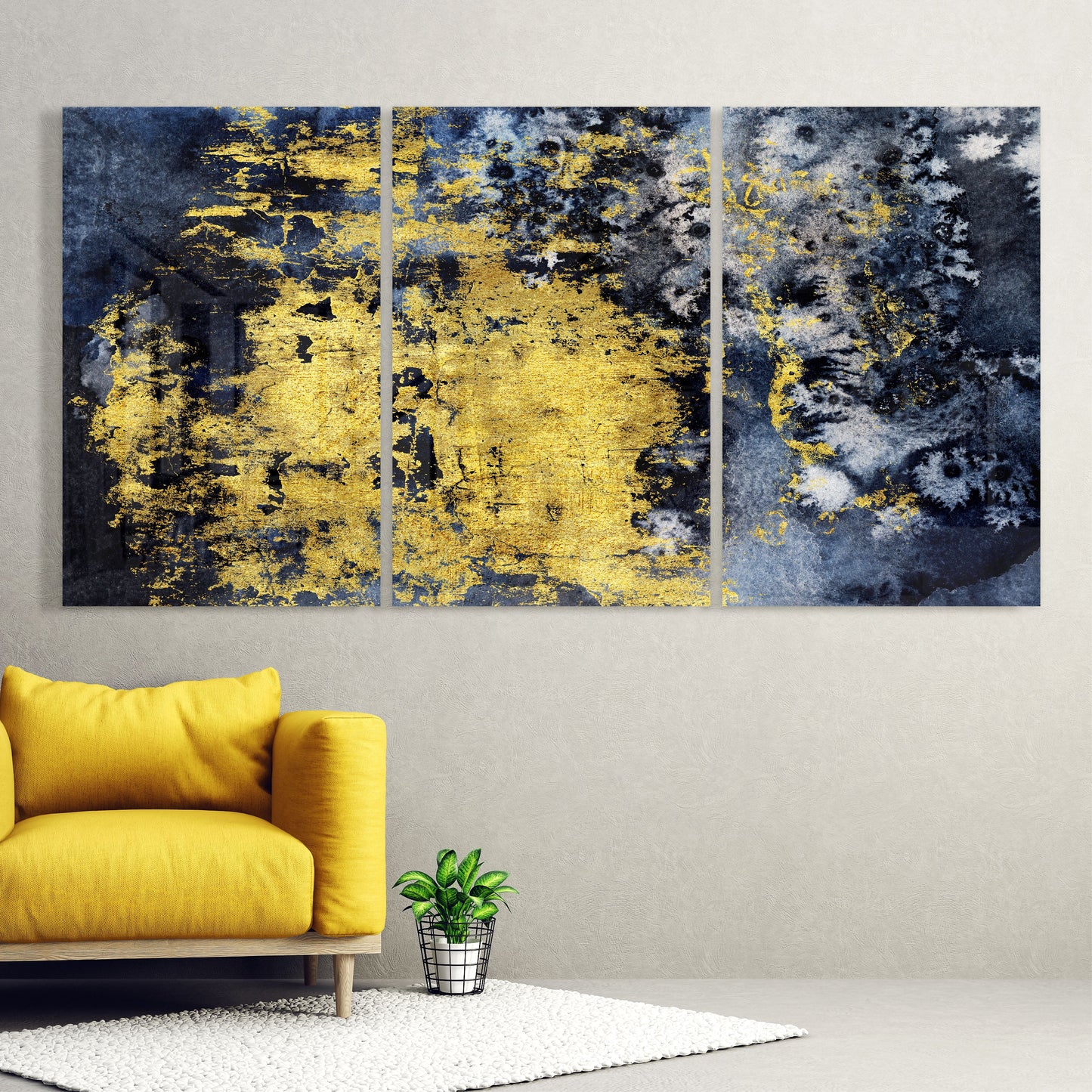 Gold Stain Glass Wall Art