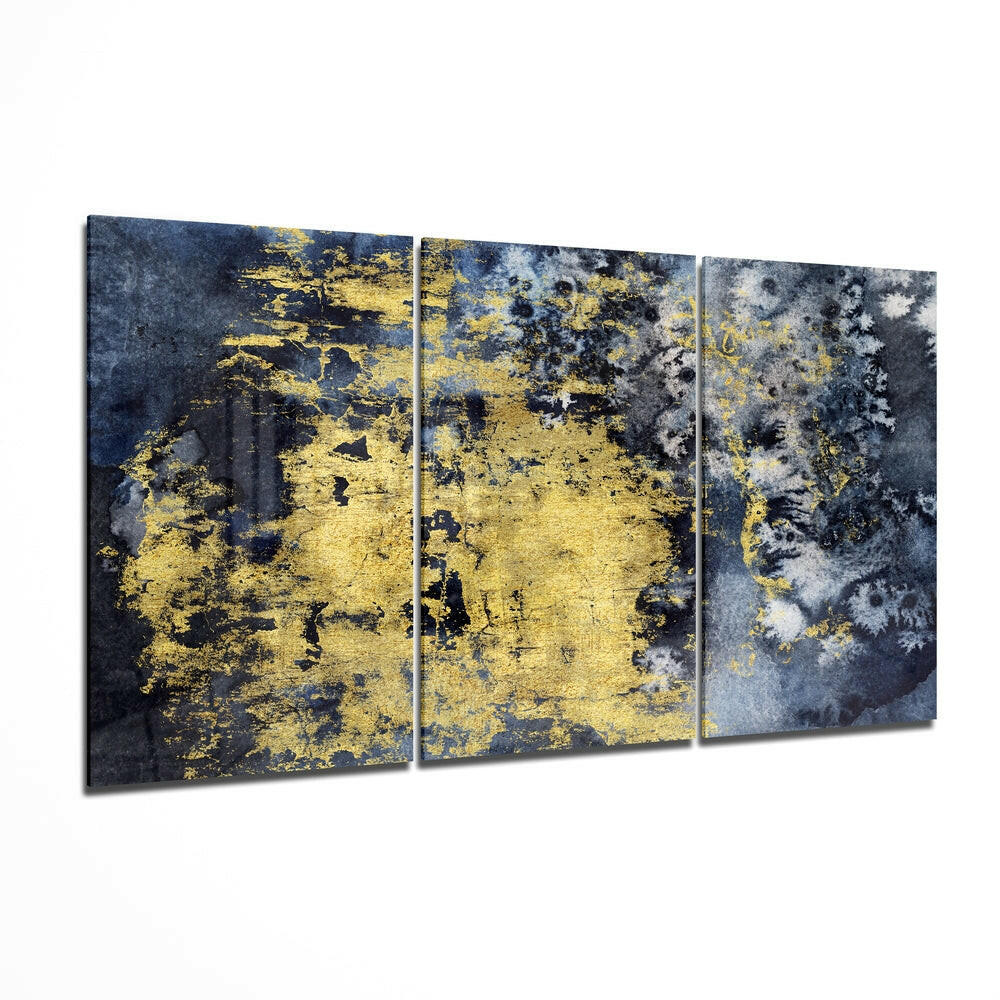 Gold Stain glass wall art printed on tempered glass