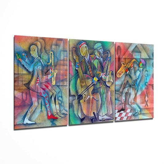 Music glass wall art printed on tempered glass