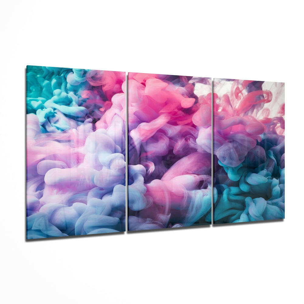 Pastel Smoke glass wall art printed on tempered glass