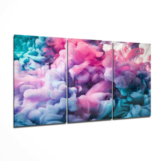 Pastel Smoke glass wall art printed on tempered glass
