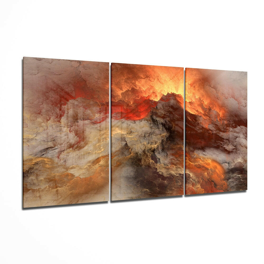Volcano Mega glass wall art