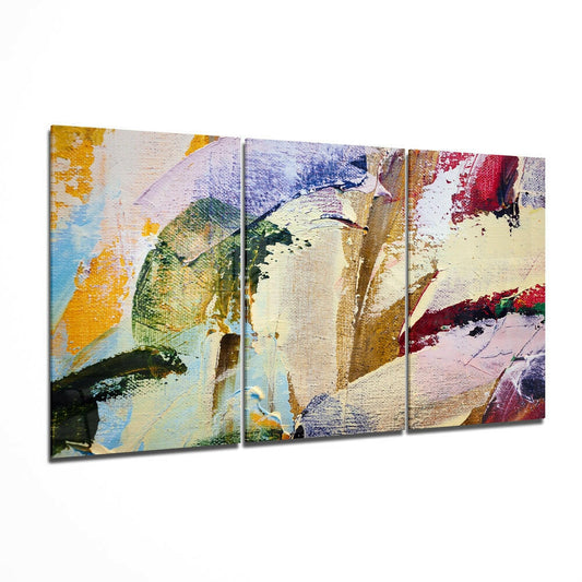 Paint traces abstract glass wall art print