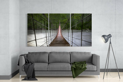 Suspension Bridge Glass Wall Art