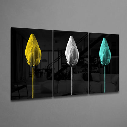 Tulips Glass Wall Art
