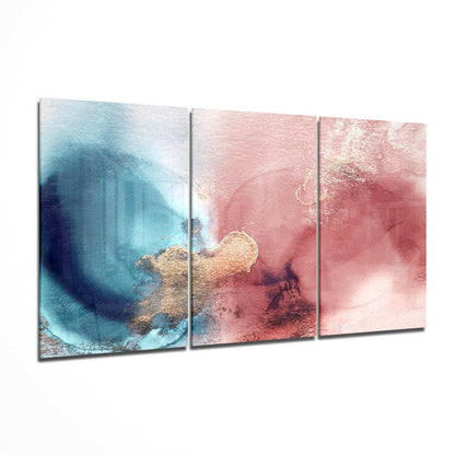 Soft colors abstract glass wall art print