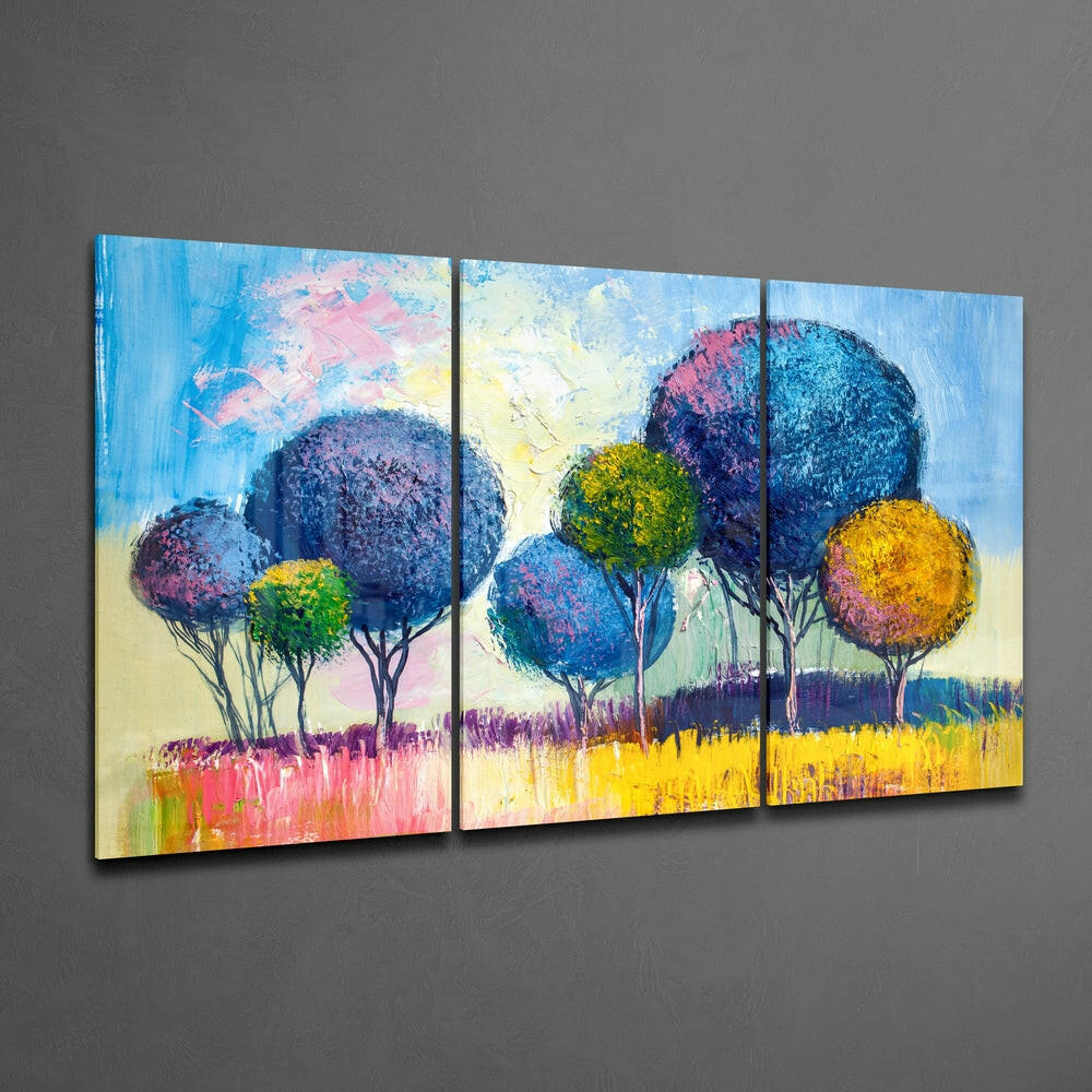 Candy Trees Glass Wall Art