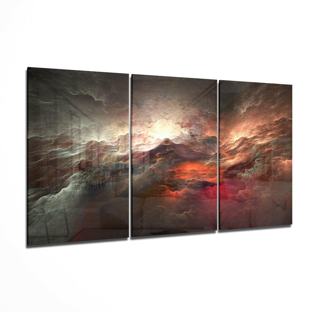 Depth abstract glass wall art print