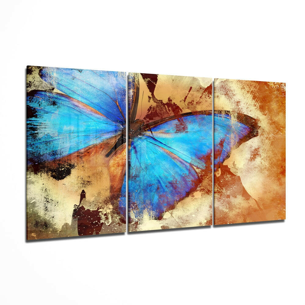 Butterfly glass wall art print