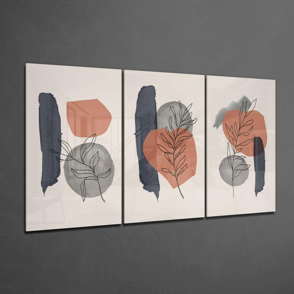 Abstract Shapes 2 Glass Wall Art