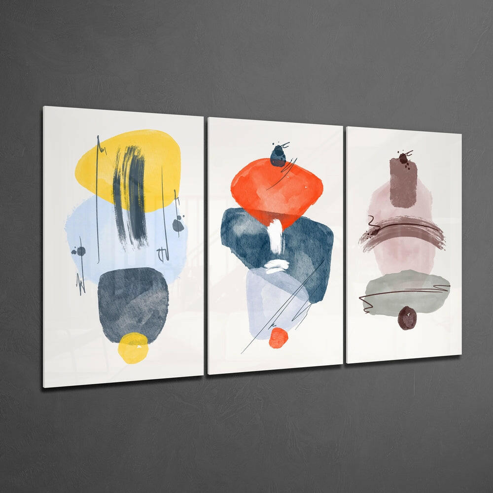 Abstract Shapes 4 Glass Wall Art