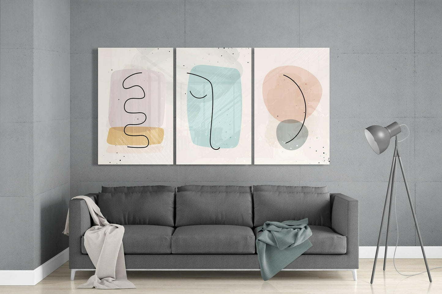 Abstract Shapes 6 Glass Wall Art