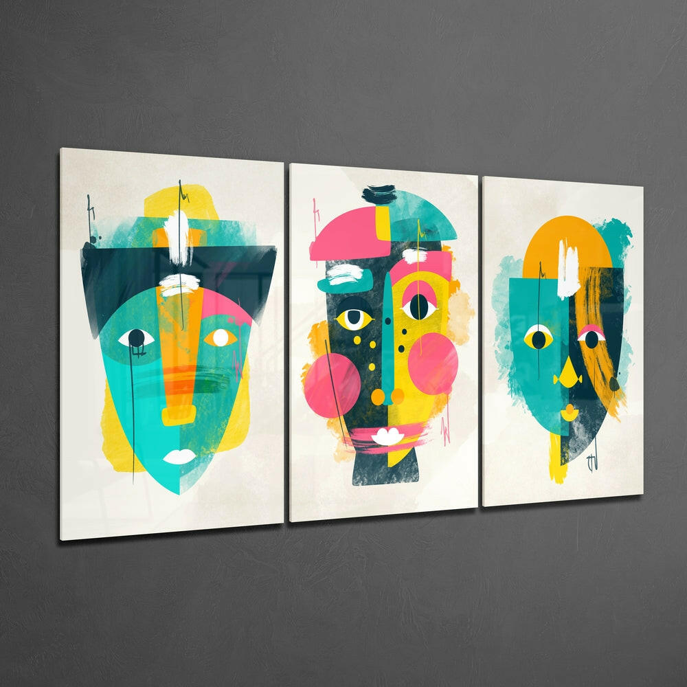 Abstract Shapes 9 Glass Wall Art