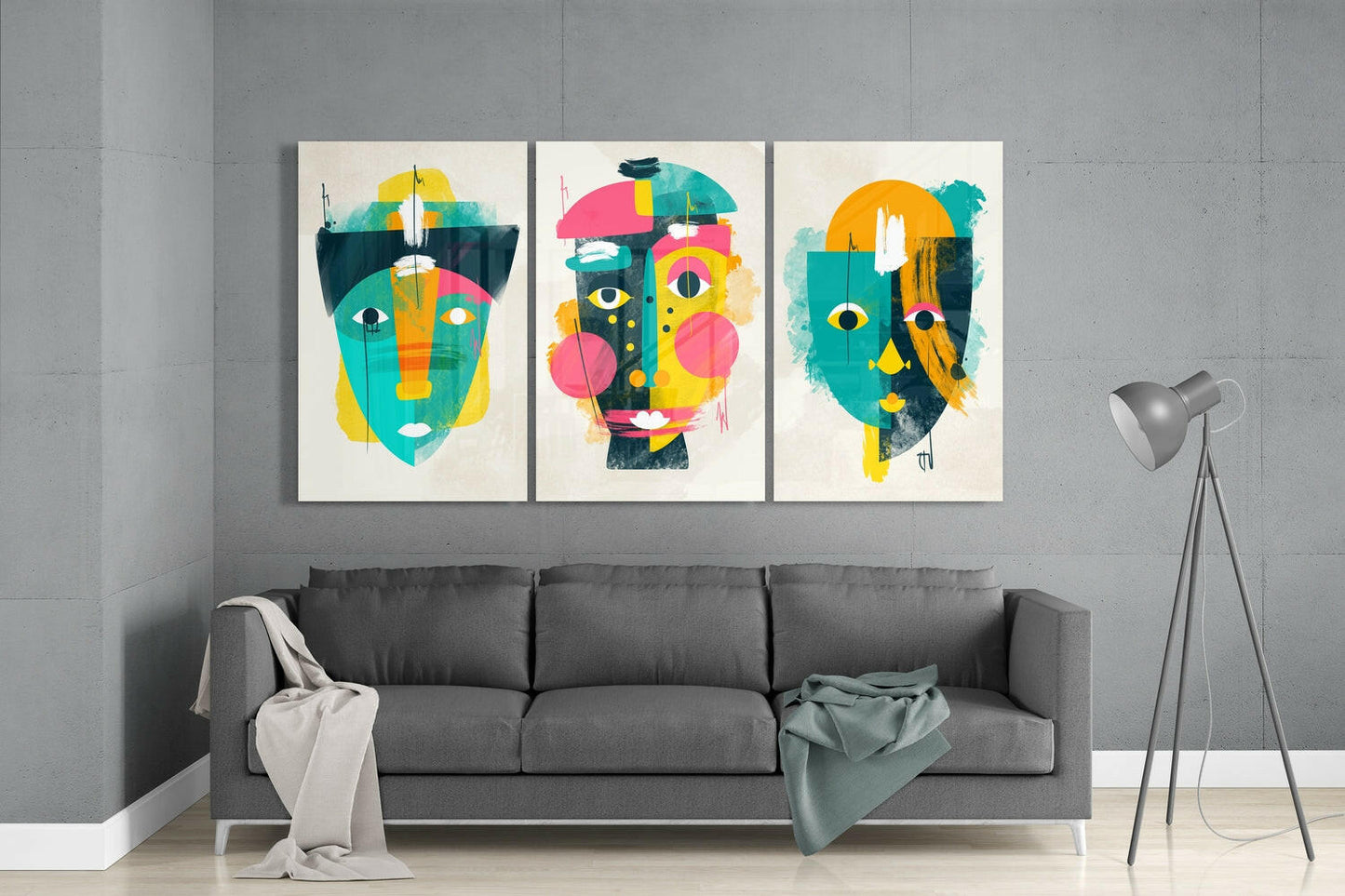 Abstract Shapes 9 Glass Wall Art