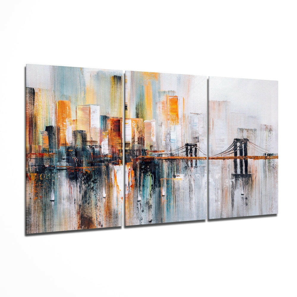 Abstract Shapes glass wall art printed on tempered glass